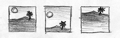 draw a landscape horizon